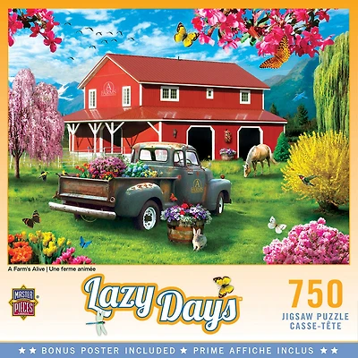 Casse-Tête 750 Pièces Lazy Days - "A Farm's Alive"