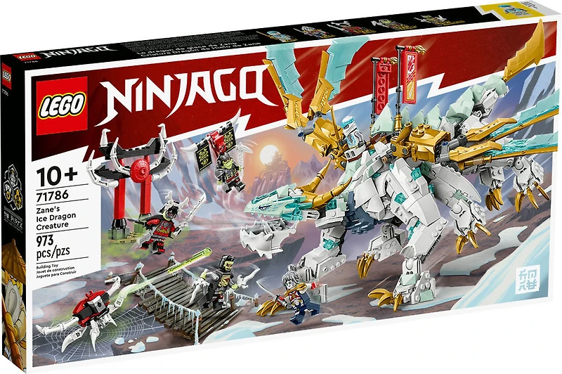 LEGO NINJAGO Le dragon de glace de Zane 71786 Ensemble de jeu de construction (973 pièces)