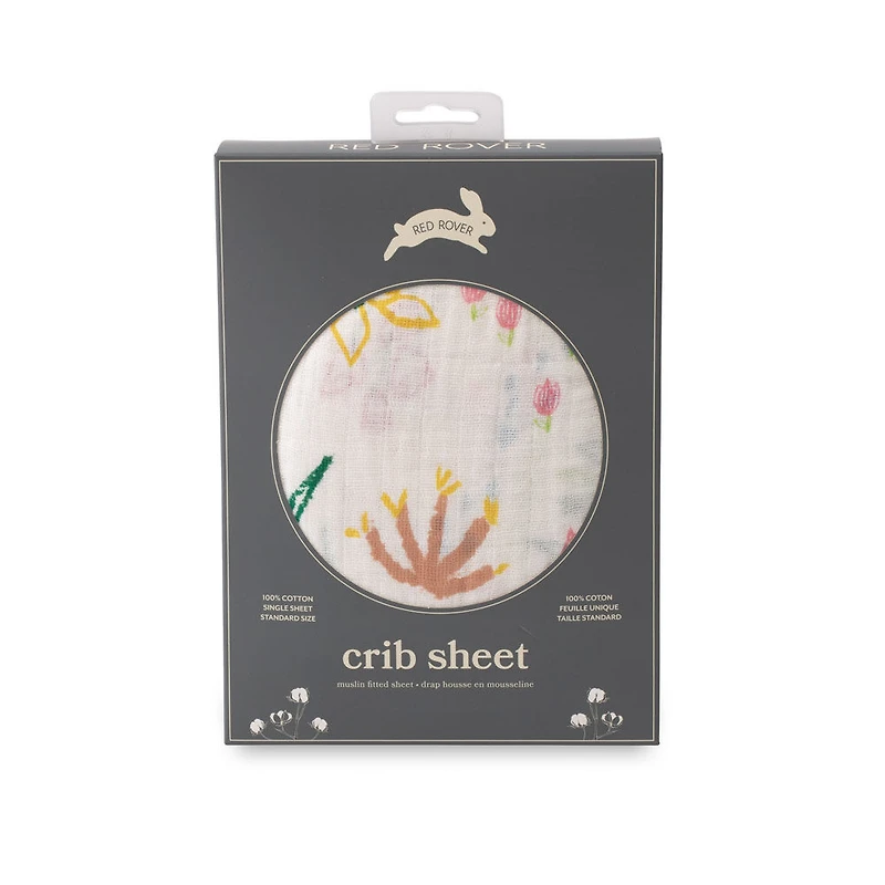 Drap de lit en Mousseline de Coton Red Rover - Pastel Petal - Notre exclusivité