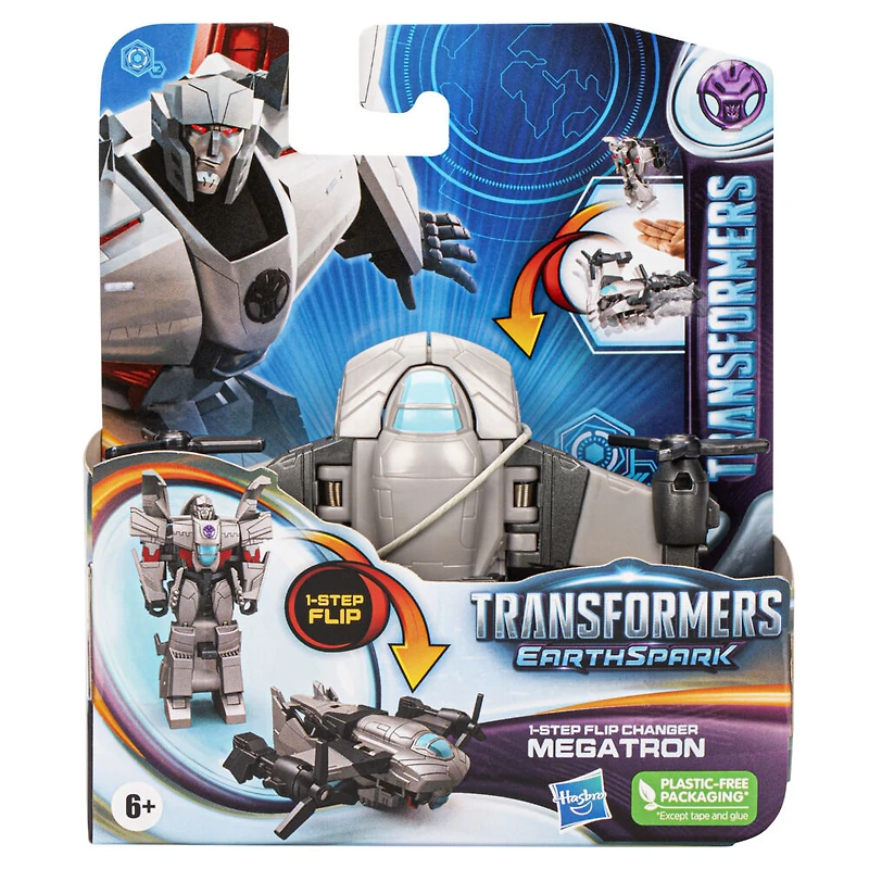Transformers Earthspark, figurine Megatron 1-Step Flip Changer de 10 cm