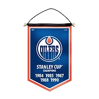 Banniere victoire des Edmonton Oilers de la LNH (12 pouces sur 18 pouces)