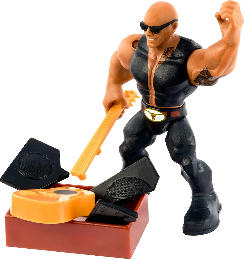 WWE Knuckle Crunchers Figurine articulée et acc. The Rock