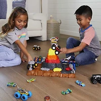 Hot Wheels- Monster Trucks - Arena Smashers- Coffret de Jeu- PARC À DESTRUCTION SUPRÊME Bone Shaker