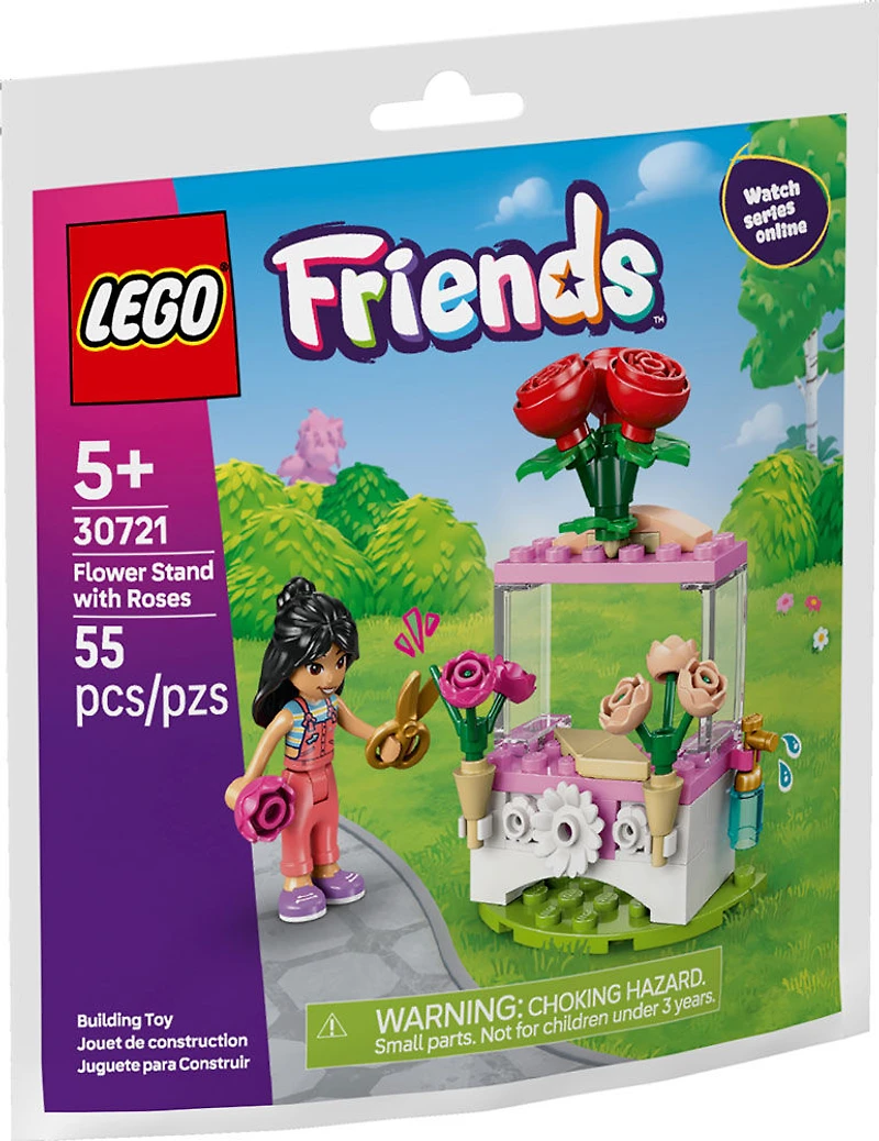 LEGO Friends Le kiosque de fleurs avec des roses 30721