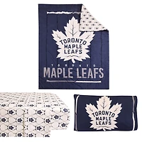 Ensemble de literie simple 4 pièces LNH- Maple Leafs de Toronto