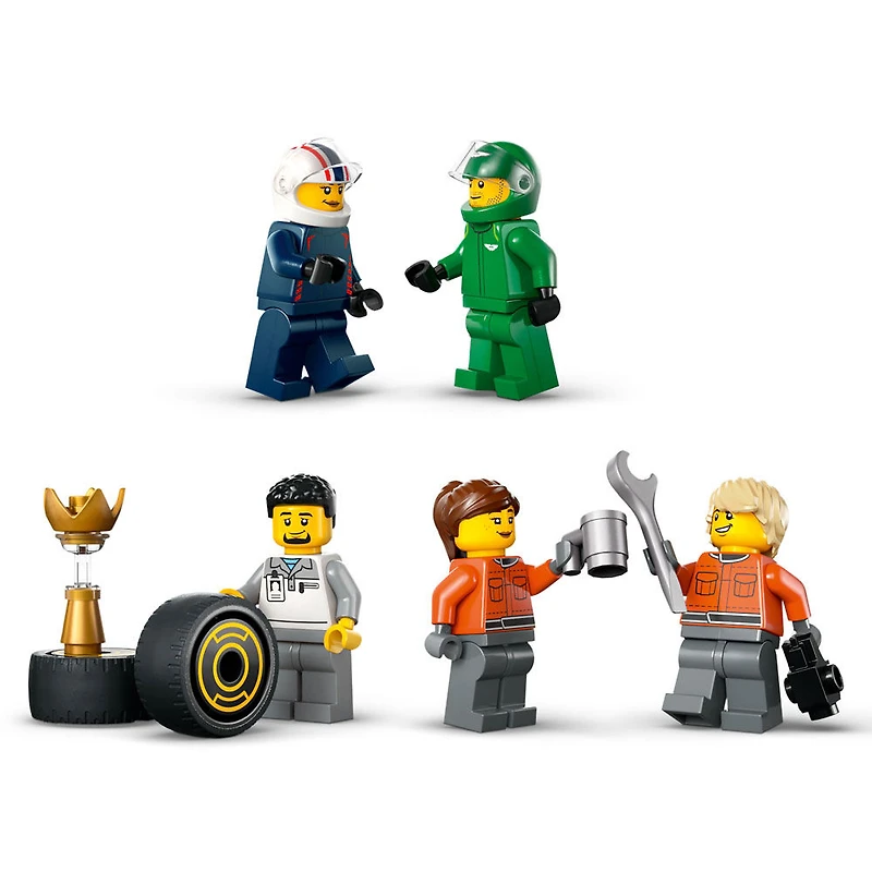 LEGO City F1 Truck with RB20 & AMR24 F1 Cars - Model Car Building Toy Set for Kids, Boys and Girls - 60445