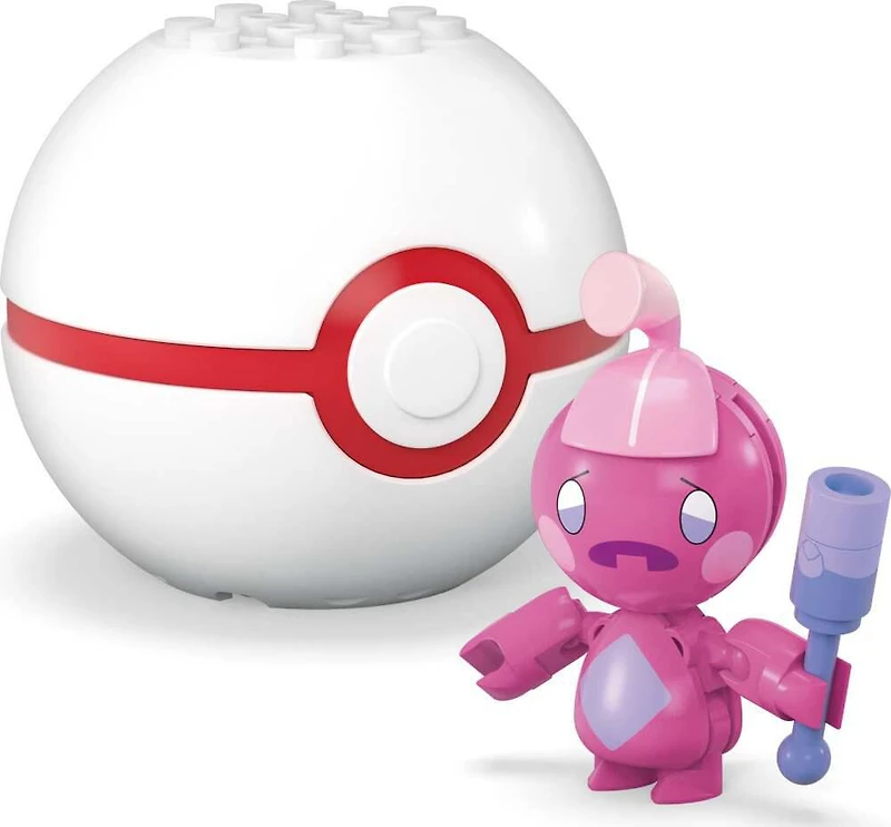 MEGA  Pokémon  Figurine articulée  Forgerette, Pokéball (20pièces)