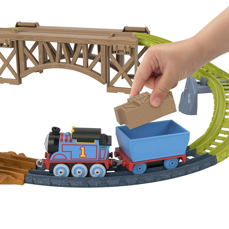 Thomas et ses amis - Coffret train - Livraison sur le pont en bois - Notre exclusivité