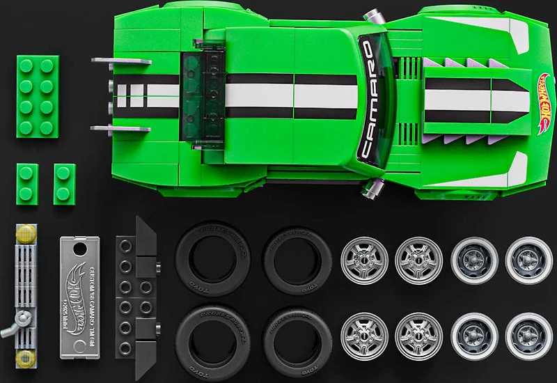 Mattel Brick Shop Hot Wheels Custom '68 Camaro Building Toy Kit (289 Pieces), for Collectors