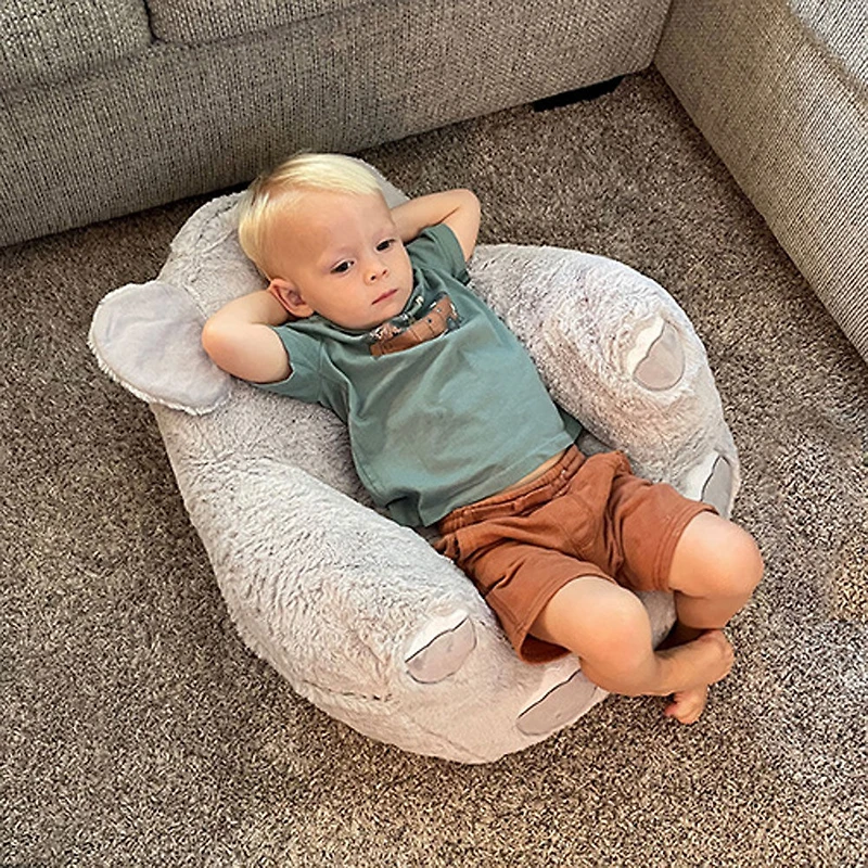 Chaise de personnage en peluche Cuddo Buddies pour tout-petits - Éléphant