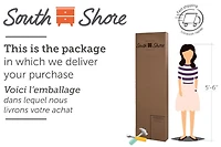 Meubles South Shore, Commode avec 6 tiroirs - Pin bord de mer