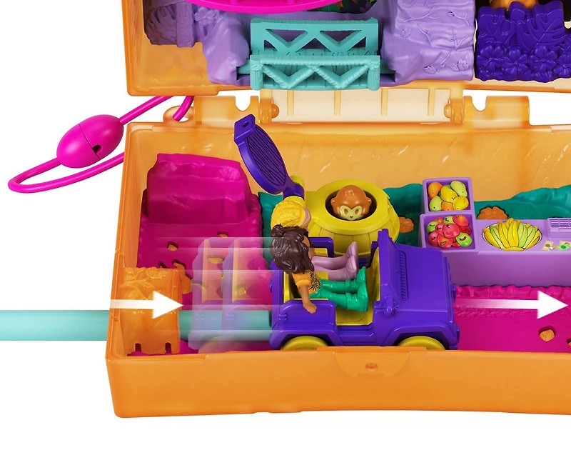 Polly Pocket - Coffret de jeu compact Safari dans la jungle
