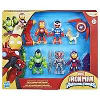 Marvel Iron Man and his Awesome Friends Pack Avengers en armure, pack de figurines
