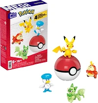 MEGA-Pokémon-Coffret construction 4 figurines et 1 Poké Ball (79 pcs)