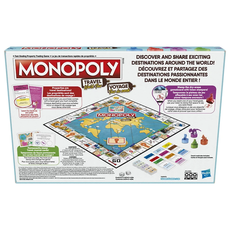 Monopoly Travel World Tour Board Game