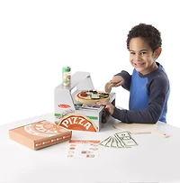 Melissa & Doug Top and Bake Wooden Pizza Counter Play Food Set