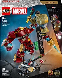 LEGO Marvel Combat Légendaire : Le Hulkbuster Contre Hulk - Jouet de Construction de Superhéros avec Iron Man - 76343
