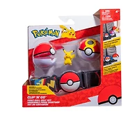 Pokémon - Ensemble de ceinture Clip 'N Go - Pikachu + Poké Ball et Bis Ball (Repeat Ball)
