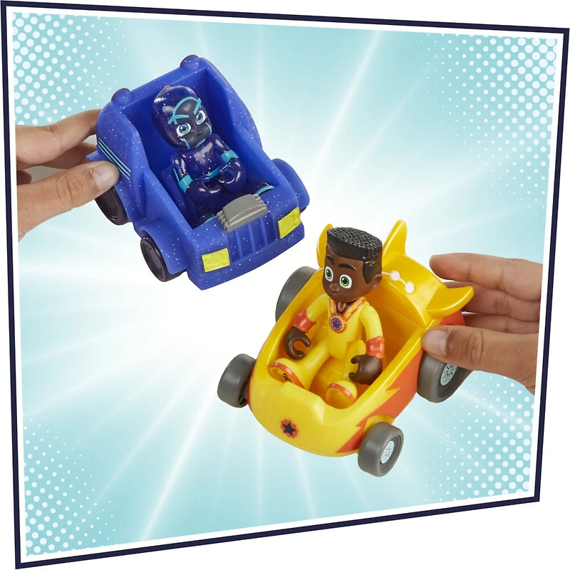 Pyjamasques, jouet Course poursuite Hector Étoile contre Ninjaka