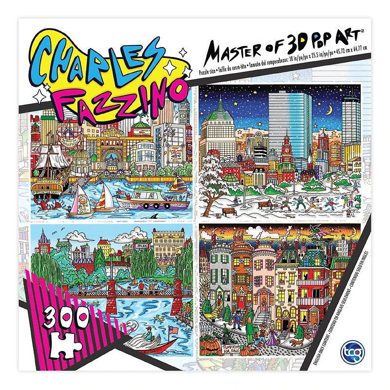 Collection De Casse-Têtes De Charles Fazzino De 300 Morceaux