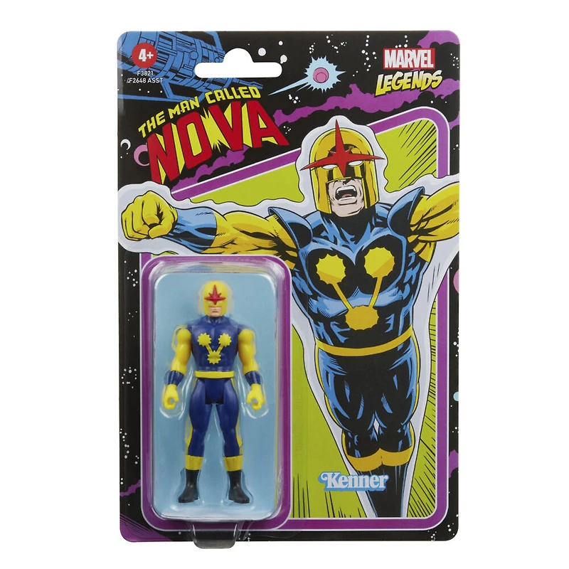 Hasbro Marvel Legends Series Retro 375 Collection, figurine Marvel's Nova de 9,5 cm