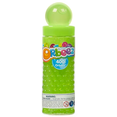 Orbeez Tubes, 400 billes Orbeez gonflées vertes, cuillère et boîte de transport, jouets sensoriels