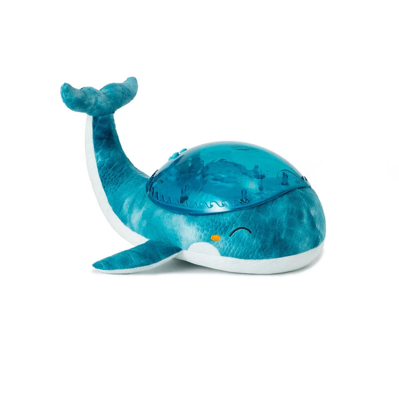 Tranquil Whale de Cloud b Ensemble Veilleuse Baleine Bleu à Effet Sous-Marin et Musique avec hochet en peluche