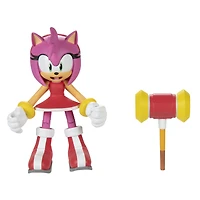 Figurine de 4 pouces SONIC avec accessoire - Amy avec Piko Piko Hammer