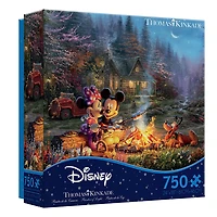 Thomas Kinkade Disney - Mickey Et Minnie Sweetheart Fire - Puzzle 750 Pièces - Édition anglaise