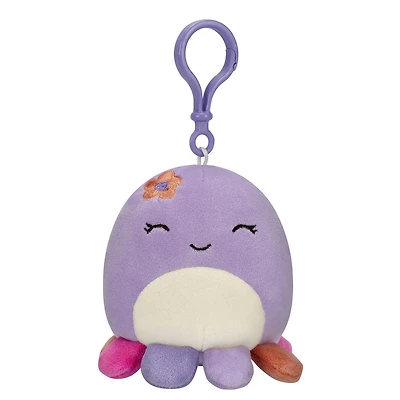 Squishmallows peluche à pince de 8,8 cm - Beula la pieuvre violette