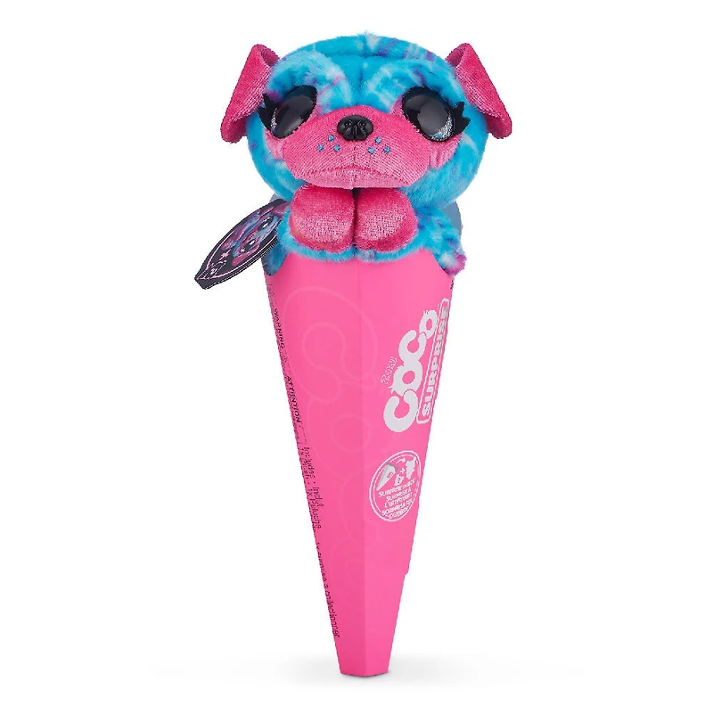 Coco Surprise Peluche néon avec cône avec surprise - 1 par commande, la couleur peut varier (Chacun vendu séparément, sélectionné au hasard)