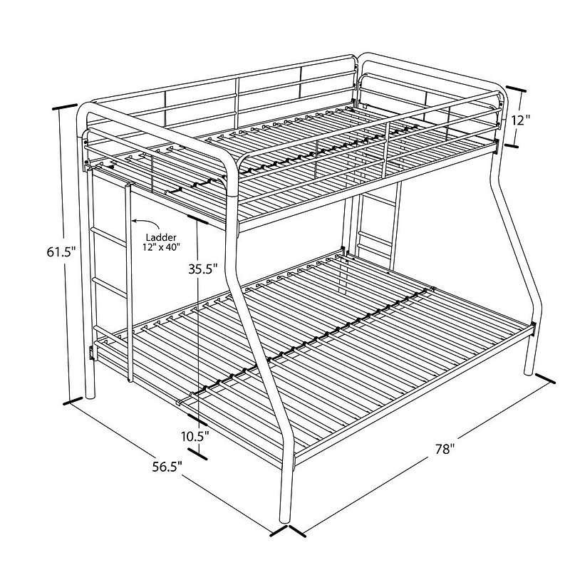 DHP - Lit Jumeau sur Lit Double Lit Superpos