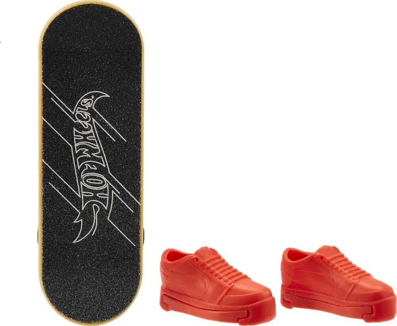 Hot Wheels Skate Coffret Fingerboard et Chaussures Assortiment coffrets conçus en collaboration avec Tony Hawk, 1 fingerboard et 1 paire de chaussures de skate pour doigts amovibles