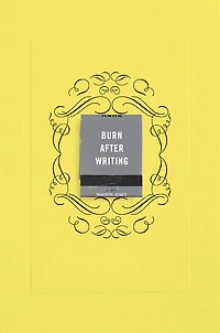 Burn After Writing (Yellow) - English Edition