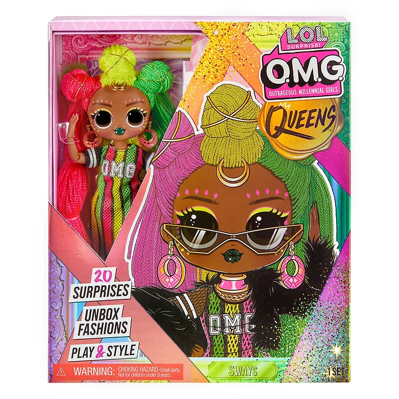 Poupée-mannequin LOL Surprise OMG Queens, Sways, avec 20 surprises