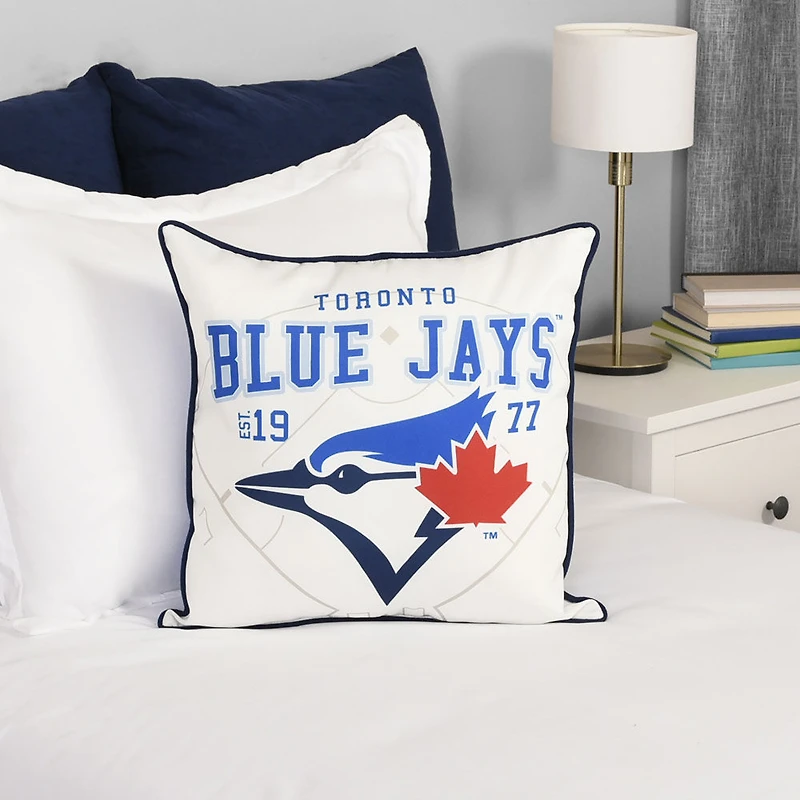 MLB Toronto Blue Jays Reversible Décor Pillow, 18”x18”
