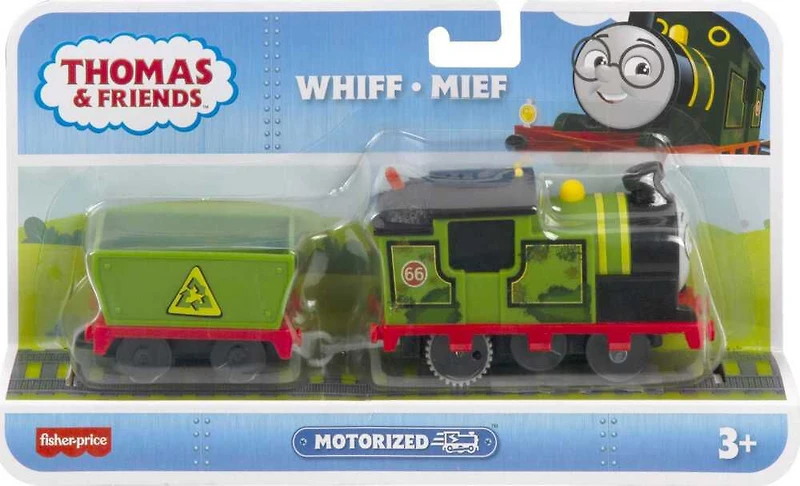 Thomas et ses amis Train jouet Whiff, locomotive motorisée et wagon