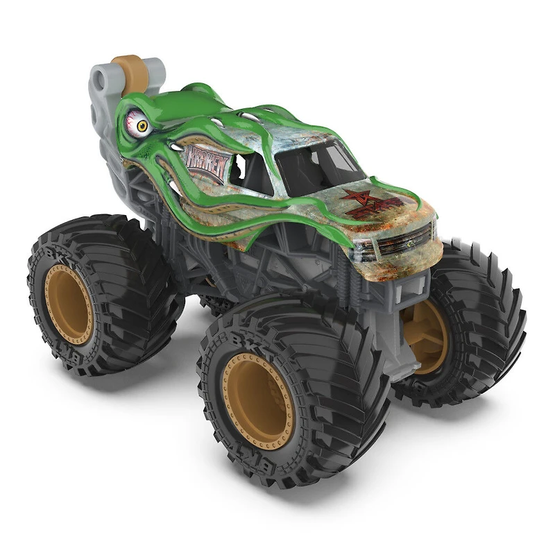 Monster Jam, Monster truck Kraken officiel, véhicule en métal moulé, série Arena Favorites, échelle 1:64