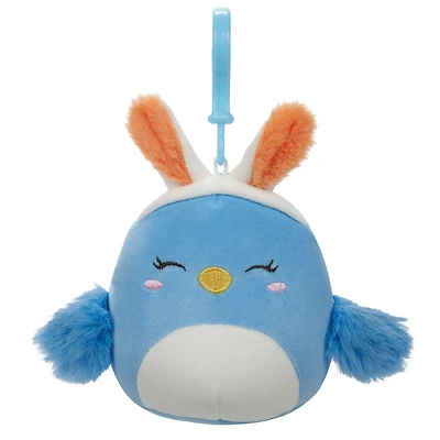Squishmallows de 8,8 cm à pince - Pâques - Bebe oiseau bleu