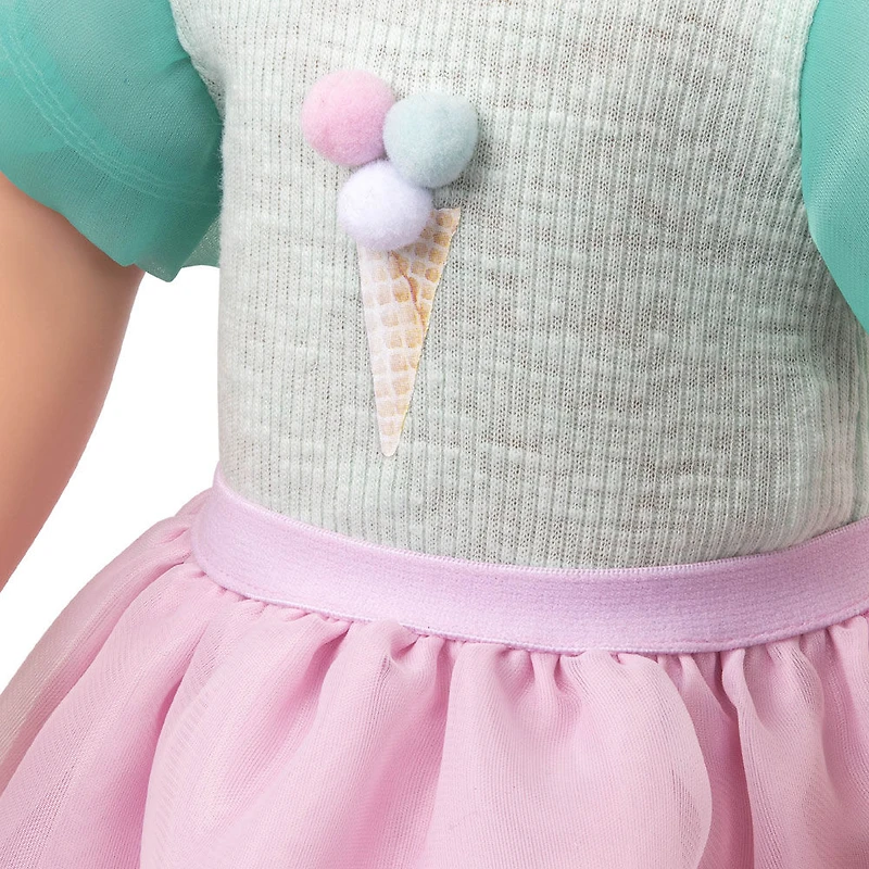 Tenue Crème glacée et patins à roulettes pour poupée 46 cm, Scoopalicious, Our Generation