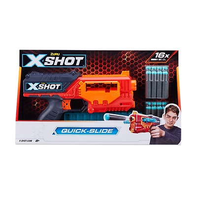 Pistolet X-Shot Excel Quick-Slide (16 fléchettes)
