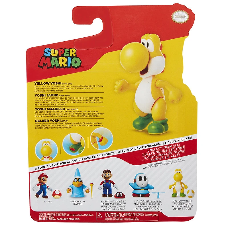 World of Nintendo 4" Figures Wave 19 - Yellow Yoshi with Egg