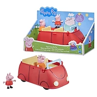 Peppa Pig Peppa's Adventures Peppa's Family Red Car Preschool Toy, Speech and Sound Effects - French Edition