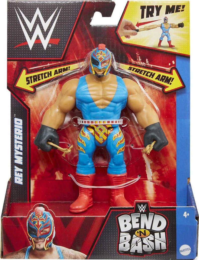 WWE - Bend 'N Bash - Figurine articulée - Rey Mysterio