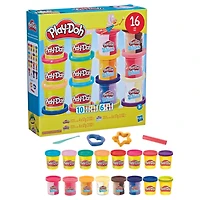 Play-Doh Sparkle and Scents Variety Pack of 16 Cans of Modeling Compound and 4 Tools, Non-Toxic