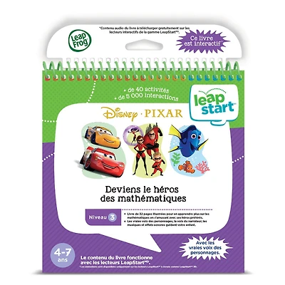 LeapFrog LeapStart 3D Pixar Math in Action with Listening Skills Activity Book - French Edition