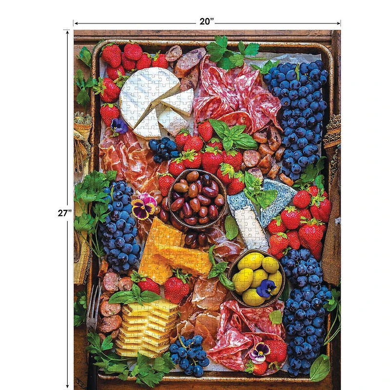 Cra-Z-Art - Dennis Prescott 1000pc Puzzle - Cheese and Charcuterie Happiness