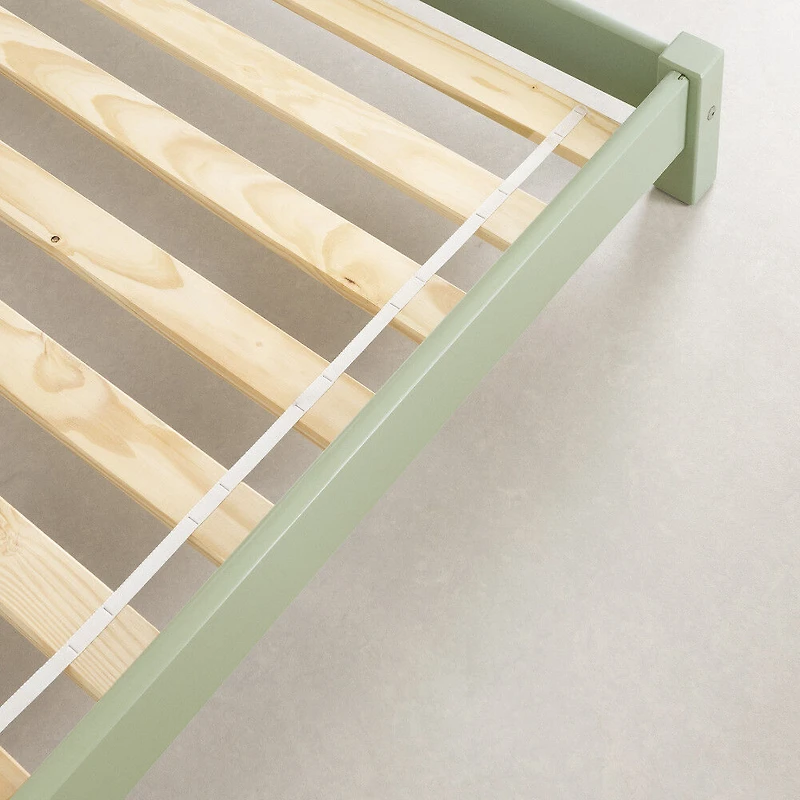 Sweedi Lit avec tête de lit maison Simple Vert sauge