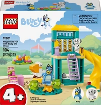 LEGO Bluey Le Terrain de Jeu de Bluey et Chloe , Jouet Préscolaire, Trousse Créative de Construction d'Animaux 11201