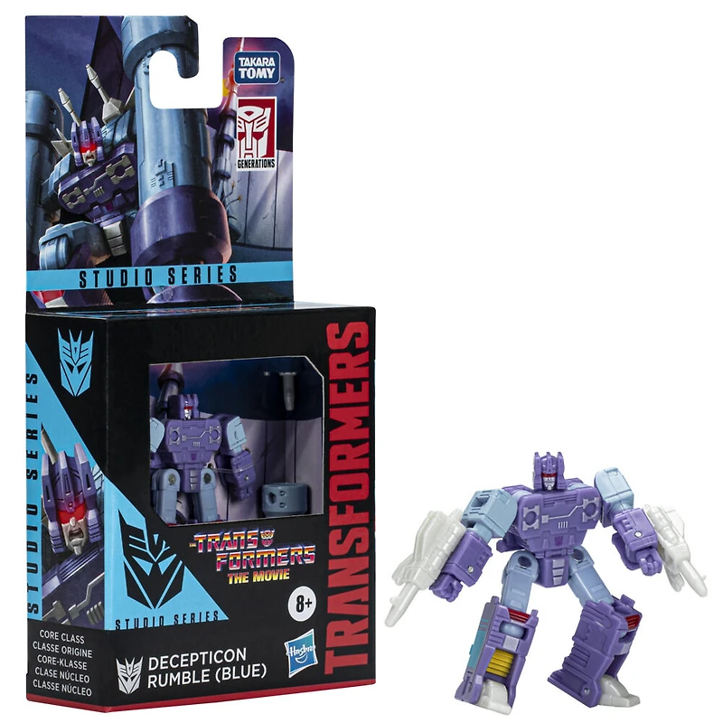 Transformers Studio Series, figurine Decepticon Rumble (bleu), Origine, 8,5 cm, du film Les Transformers : Le film